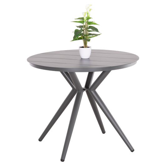 OUTDOOR TABLE ROUND HIGER HM6289.01 GREY ALUMINUM Φ90Χ74Hcm. image 1