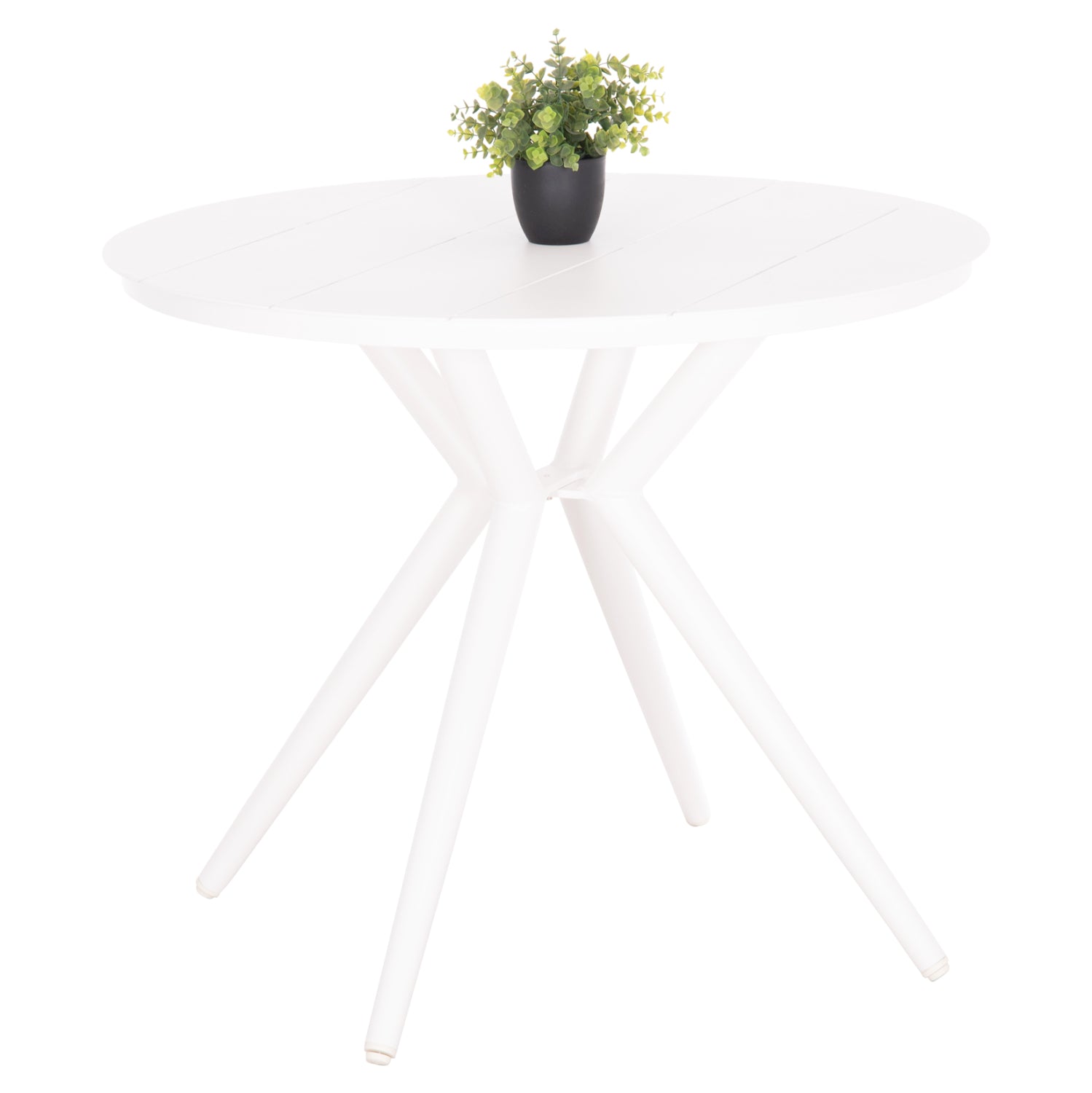 OUTDOOR TABLE ROUND HIGER HM6289.02 WHITE ALUMINUM Φ90Χ74Hcm. image 1