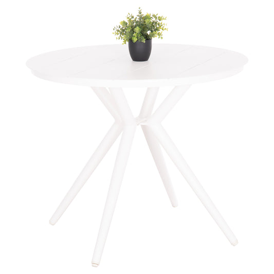 OUTDOOR TABLE ROUND HIGER HM6289.02 WHITE ALUMINUM Φ90Χ74Hcm. image 1