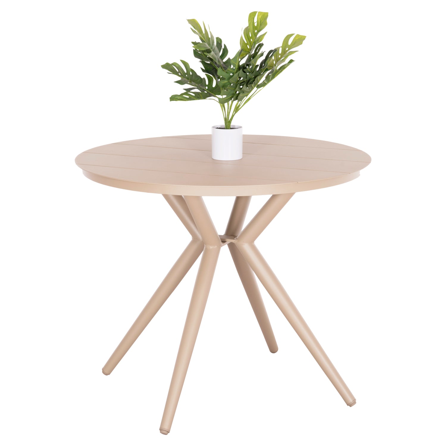 OUTDOOR TABLE ROUND HIGER HM6289.04 CAPPUCCINO ALUMINUM Φ90Χ74Hcm. image 1