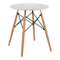 DINING TABLE ROUND MINMAL HM0060.01 MDF IN WHITE COLOR-BEECH WOOD LEGS IN NATURAL COLOR Φ60Χ72Hcm. image 1