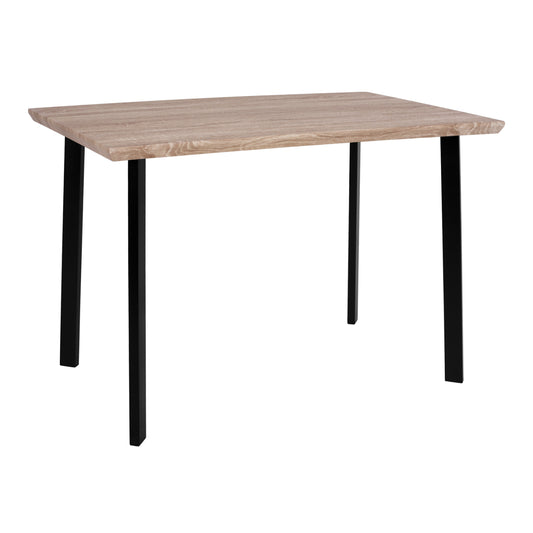 Dining Table 110x70 sonama with black legs HM8333 image 1