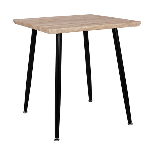 Dining Table PALOMA HM8335.01, 70x70x76.5, sonoma, black legs image 1