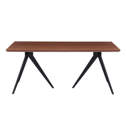 Трапезна маса с венец от ясен и черен метал 180x90x75Hcm