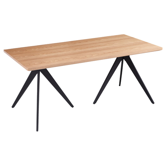 DINING TABLE GRIPPEN HM9451.03 WITH ASHTREE VENEER IN NATURAL COLOR IN RUSTIC STYLE 180x90x75Hcm. image 1