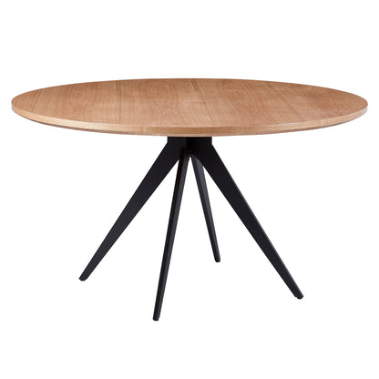 DINING TABLE GRIPPEN HM9452.03 ROUND WITH ASHTREE VENEER IN NATURAL&RUSTIC STYLE Φ140x75Hcm. image 1
