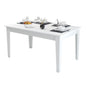 DINING TABLE STANDARD HM9507.06 MELAMINE WΗΙΤΕ WITH STORAGE SPACE 145x88x75Hcm. image 1