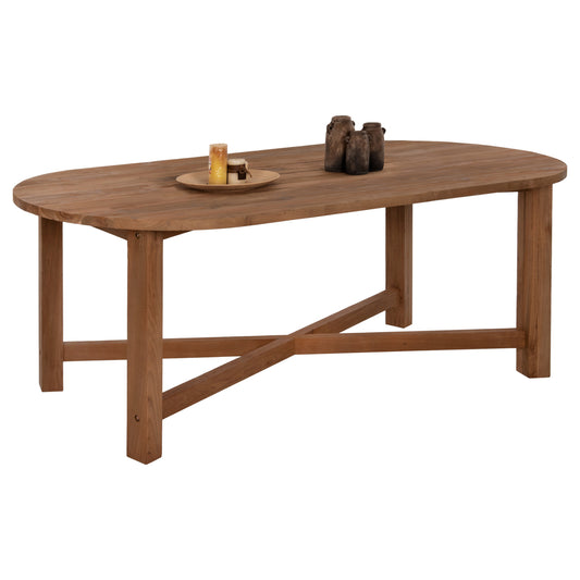 DINING TABLE KUTAI HM9639 RECYCLED TEAK WOOD IN NATURAL COLOR 220x100x75Hcm. image 1