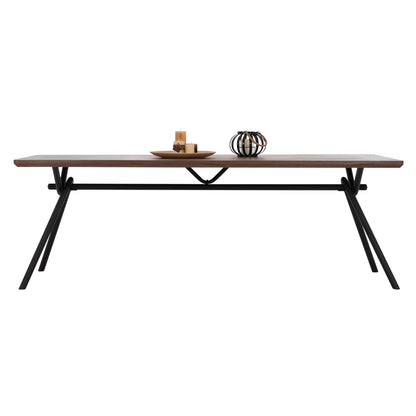 Трапезна маса Манди с MDF плот и метални крака 220x90x75H