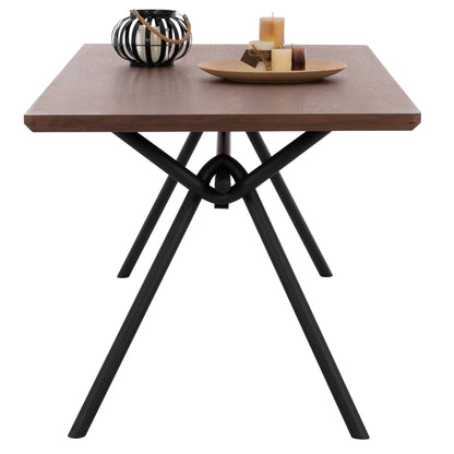 Трапезна маса Манди с MDF плот и метални крака 220x90x75H