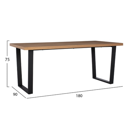 Трапезна маса Асториа с MDF плот и метални крака 180X90X75H