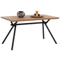 DINING TABLE MANDY HM9302.01 MDF TOP WITH OAK WOOD VENEER METAL LEGS 140x80x75H image 1