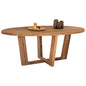 DINING TABLE IN OVAL SHAPE HM9558 RECYCLED TEAK WOOD 209x109x80Hcm. image 1