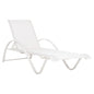 Sunbed WAKANA Aluminum White with textline white HM5133.02 194x54-66x30 cm. image 1