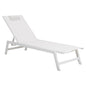 ALUMINUM SUNBED WITH HEADREST RABIA HM5982.01 IN WHITE 191,5x60x89,5Hcm. image 1