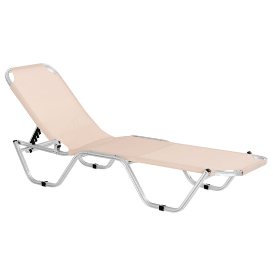 Professional Sunbed Aluminum HM5071.60 cream color 60x195x30 cm image 1