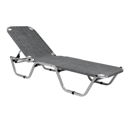 Professional Sunbed Aluminum HM5071.10 Grey 60x195x30 cm image 1