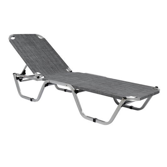 Professional Sunbed Aluminum HM5071.10 Grey 60x195x30 cm image 1