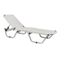 Professional Sunbed Aluminum HM5071.03 White 195x53-60x30 cm image 1