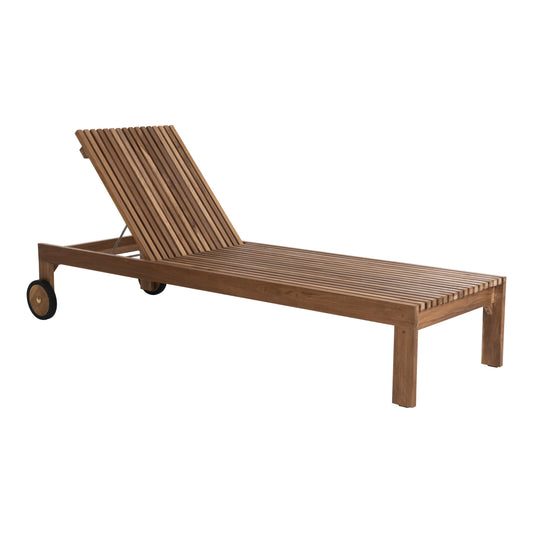 SUNBED LOUNGER LAGERTHA HM5963.11 TEAK WOOD IN NATURAL COLOR 200x65x102Hcm. image 1