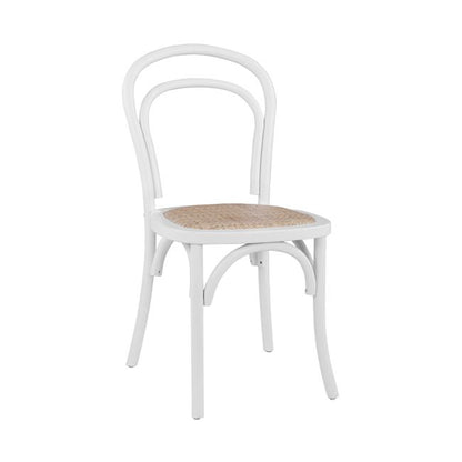 Wooden chair Vienna Type Aliyah Stackable from beech wood in white matte HM8644.03 45x54x89 image 1