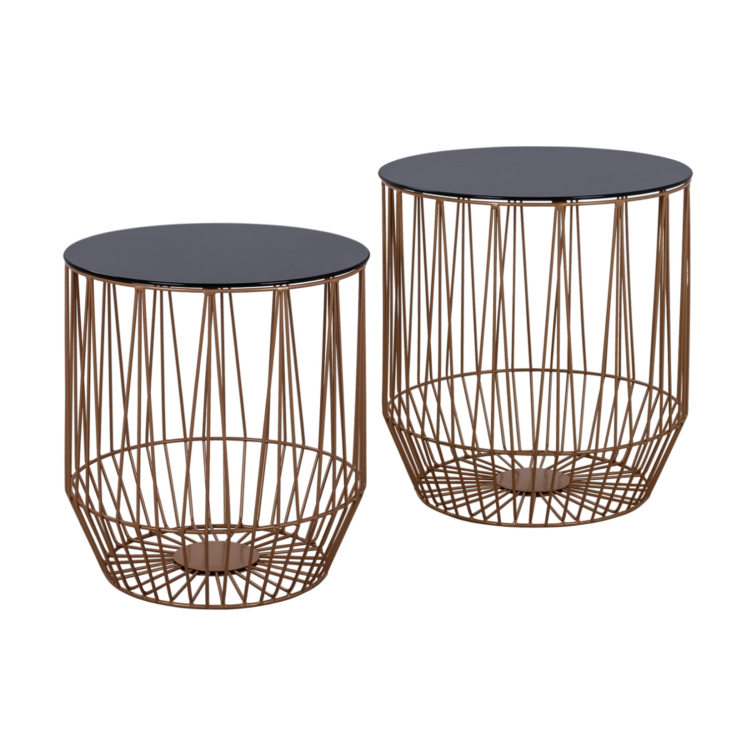 ZIGON 2PCS CAGE FB98601 BLACK GLASS AND GOLD METAL FRAME image 1